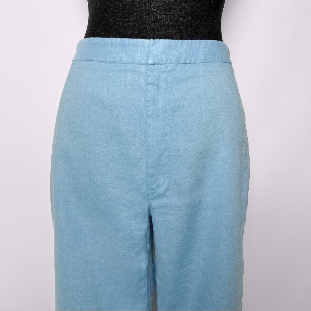 Blue Women’s Linen Wide Leg Pants Banana Republic Size 6